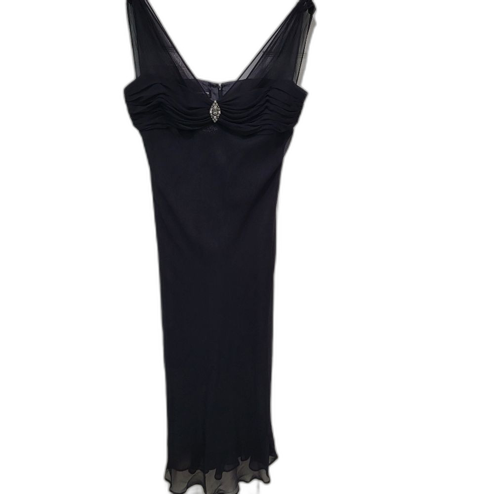 Black Whimsigoth Silk Dress - Size 16